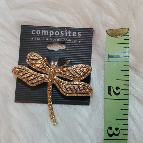 Liz Claiborne Composites gold tone brooch pin NEW - Picture 3 of 4